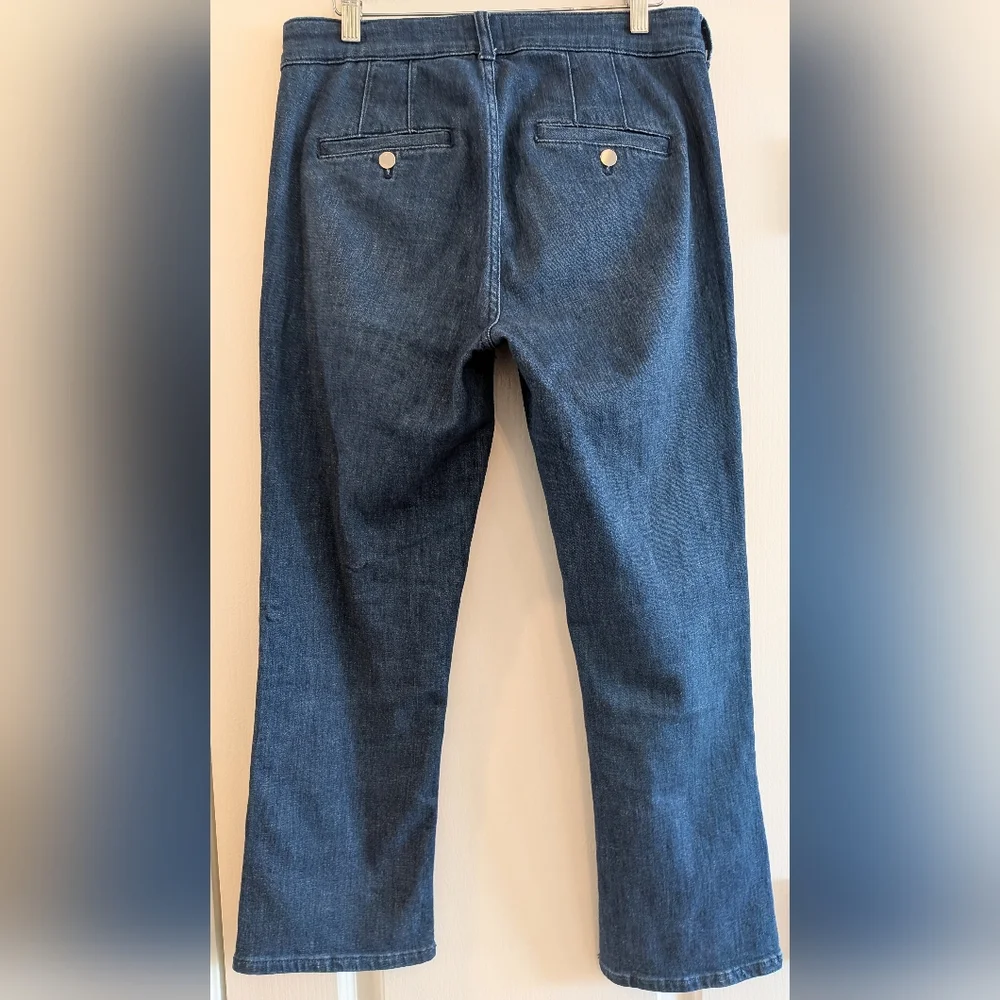 Anthropologie Maeve The Essential Slim High-Rise Straight Blue Jeans Size 28